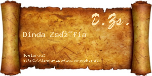 Dinda Zsófia névjegykártya