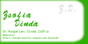 zsofia dinda business card