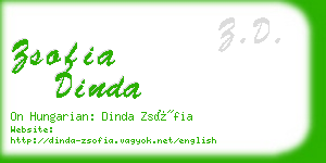 zsofia dinda business card